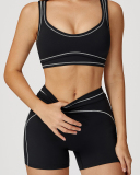 Women Logo Add Colorblock Yoga Bottom Mini Tight Shorts S-XL