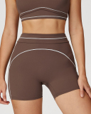 Women Logo Add Colorblock Yoga Bottom Mini Tight Shorts S-XL