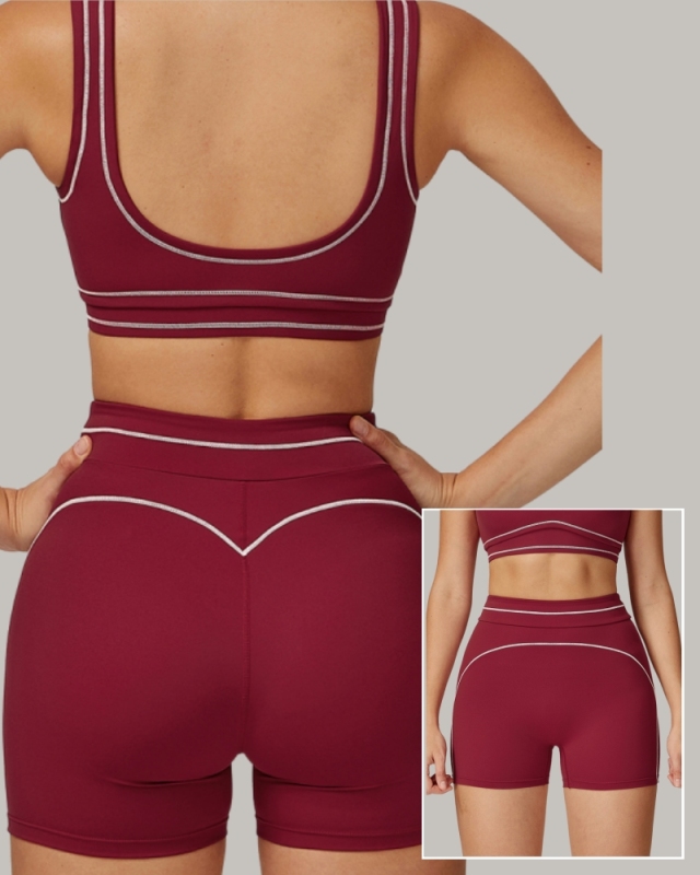 Women Logo Add Colorblock Yoga Bottom Mini Tight Shorts S-XL