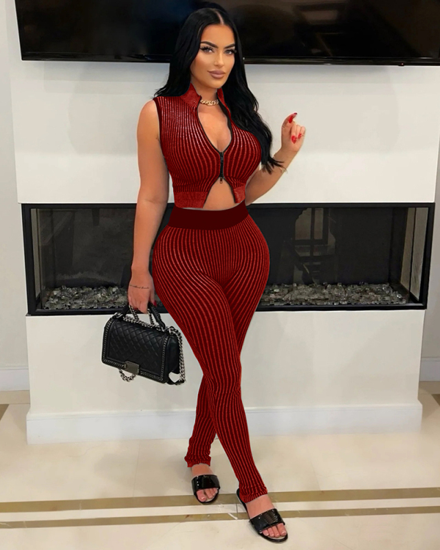 Wholesale Women Fashion Summer Two Piece Pant Set XS-XXL