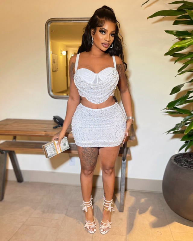 Women Fashion Sling Top Slim Skirt Sets S-2XL