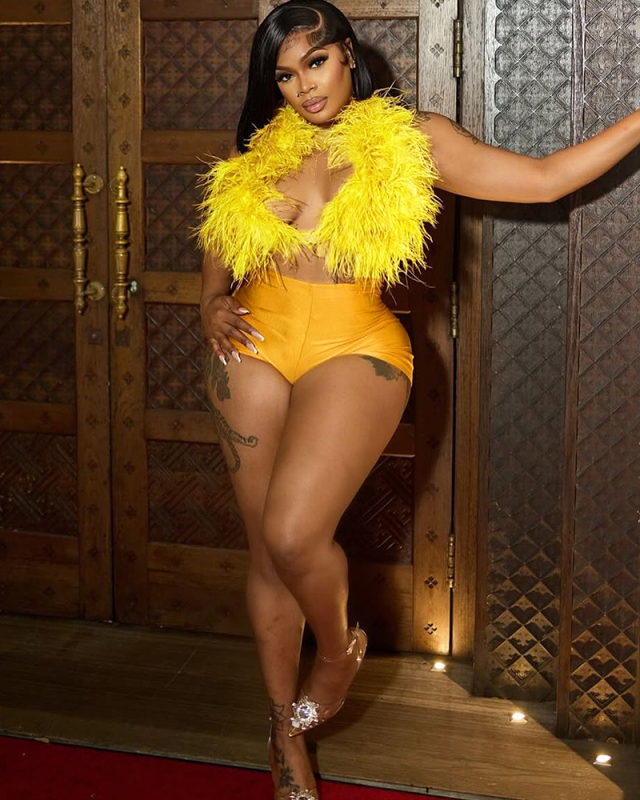 Women Nightclub Halter Neck Tie Feather Satin Two-piece Trouser Suit S-2XL