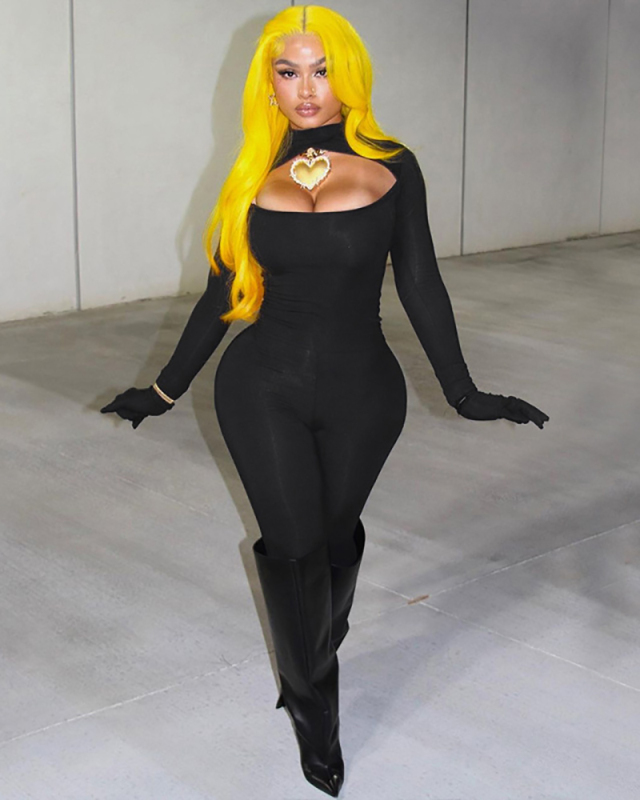 Black Women Wholesale Fashion Slimm Jumpsuit S-XL