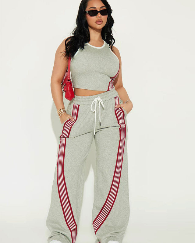 Sporty Women Wholesale Two Piece Pant Outfit S-XXL