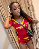 Hot Sale Women Sports V Neck T-shirt Shorts Sets S-L