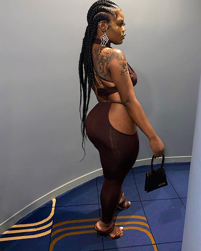 Brown Color Wholesale Sexy Girl Two Piece Dress