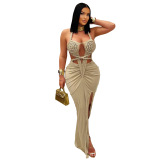 Open Back Women New Long Sexy Dress S-XXL