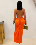 Open Back Women New Long Sexy Dress S-XXL
