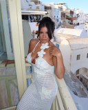 Crochet Knitted Cute Lovely Vacation Long Dress S-XL