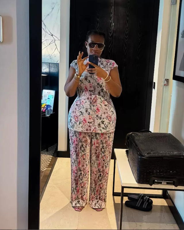 Flower Printed Women Wholesale Two Piece Pant Set S-L