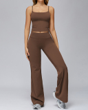 Women Sling Vest Wide Leg Pants  Yoga Two-piece Sets S-XL