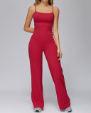Women Sling Vest Wide Leg Pants  Yoga Two-piece Sets S-XL