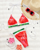 Printed Watermelon Cute Girl Bikini Set S-L