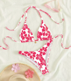 Printed Floral Printed Cute Girl Swimwear S-XL
