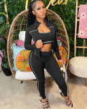 Sporty Autumn Winter Women 3 Piece Pant Set S-XXL