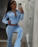 Comfort Blue Wholesale Ladies Sporty Leisure Set S-L