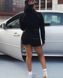 Black High Quality Women Leisure Short Set S-L