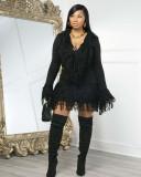 Long Sleeve Knitted Wholesale Two Piece Skirt Set S-XXL