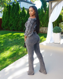 Wholesale Women Off Shoulder Two Piece Pant Set S-XXL