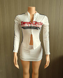 Long Sleeve Women Fashion Autumn Girl Two Piece Skirt Set S-XL