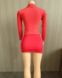 Long Sleeve Women Fashion Autumn Girl Two Piece Skirt Set S-XL