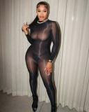 Long Sleeve Skinny Women Tight Jumpsuit One Size