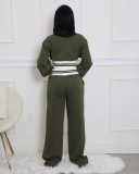 Ladies Women New Fashion Casual Two Piece Pant Set S-XXL