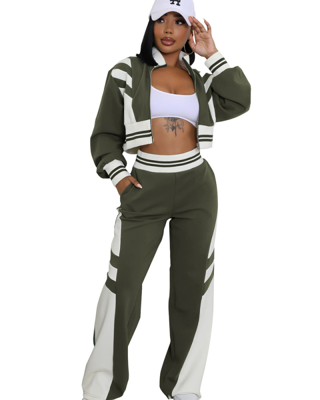 Ladies Women New Fashion Casual Two Piece Pant Set S-XXL