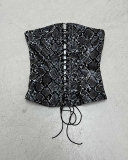 Strapless Printed Cute Girl Corset Tops S-L