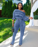 High Quality Women Fashion Two Piece Pant Outfits S-XXL