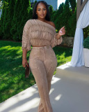 High Quality Women Fashion Two Piece Pant Outfits S-XXL