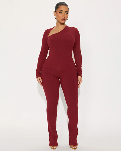 New Style Wholesale Autumn Winter Women Two Piece Pant Set S-L
