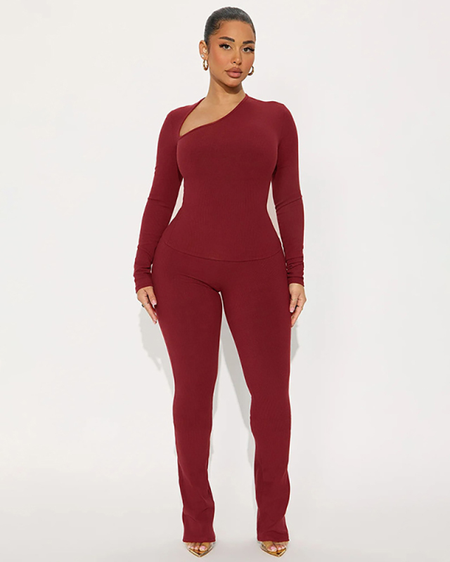 New Style Wholesale Autumn Winter Women Two Piece Pant Set S-L