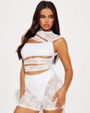 Wholesale Lace Women Hollow Out Jumpsuit S-L