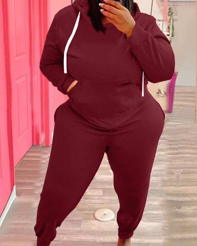 Sporty Plus Size Wholesale Women Fashion Two Piece Pant Set XL-5XL