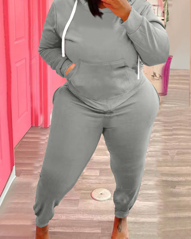 Sporty Plus Size Wholesale Women Fashion Two Piece Pant Set XL-5XL