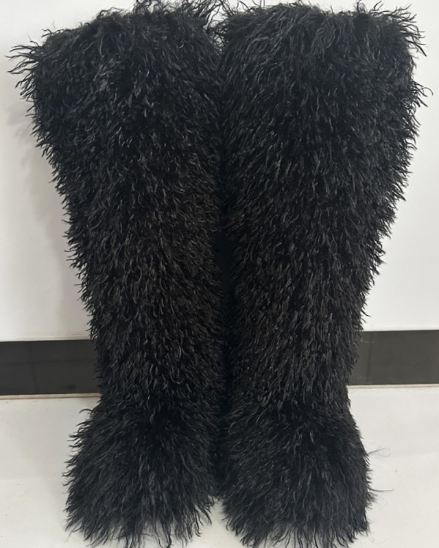 72cm High Winter Fur Boots