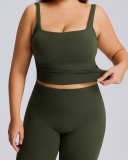 Plus Size Yoga Two Piece Wide Leg Pant Set S-3XL
