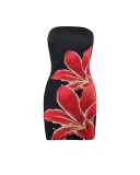 Strapless Printed Women Summer Short Mini Dress S-L