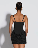 Sequin Women Sleeveless Sexy Party Dress S-L