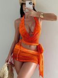 3pcs Set Women Wholesale Knitted Swimwear S-XL