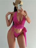 3pcs Set Women Wholesale Knitted Swimwear S-XL