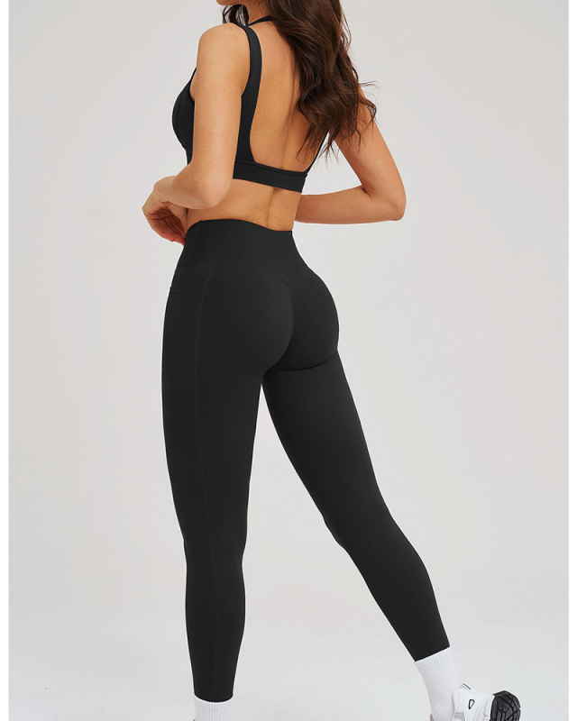 Copy OEM Wholesale Logo Printed Women Sport Yoga Bra With Pants S-XL