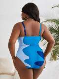Plus Size Women Wholesale Printed One Piece Swimsuit L-4XL