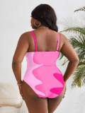 Plus Size Women Wholesale Printed One Piece Swimsuit L-4XL