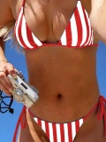 Stripe Printed New Arrival Beach Sexy Bikini Set S-L