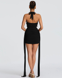 Deep V-neck Women Sexy Party Mini Dress S-L