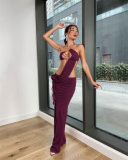 Single Shoulder Women Wholesale Women Long Dress S-L