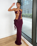 Single Shoulder Women Wholesale Women Long Dress S-L
