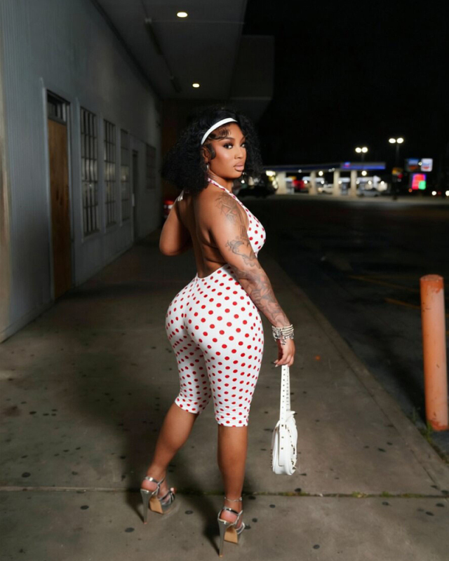 Polka Dot Printed Cute Girl Jumpsuit